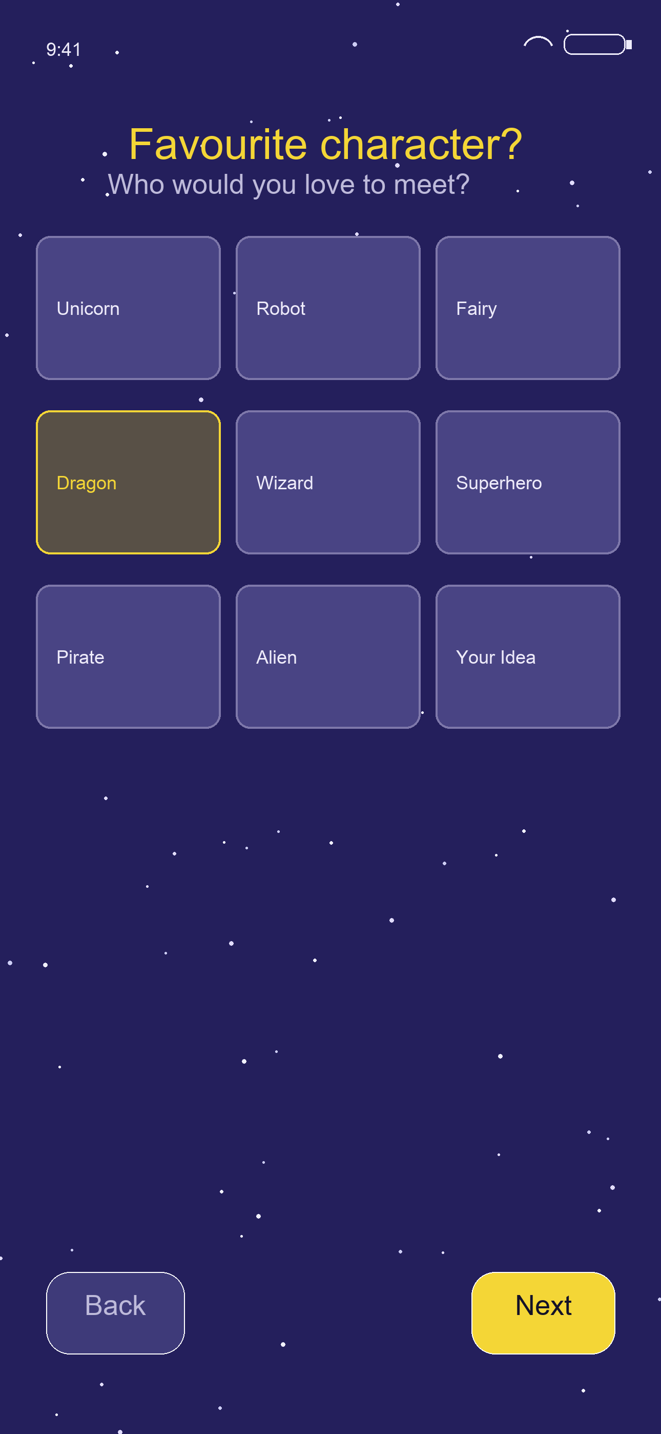 StoryWell setup screen with child profile details entered before story generation